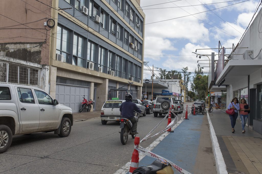 Cierre momentáneo de estacionamiento de bicicletas y motocicletas en calle San Martín