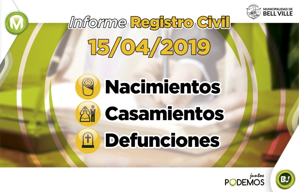 Información del Registro Civil desde hoy en la web del municipio.