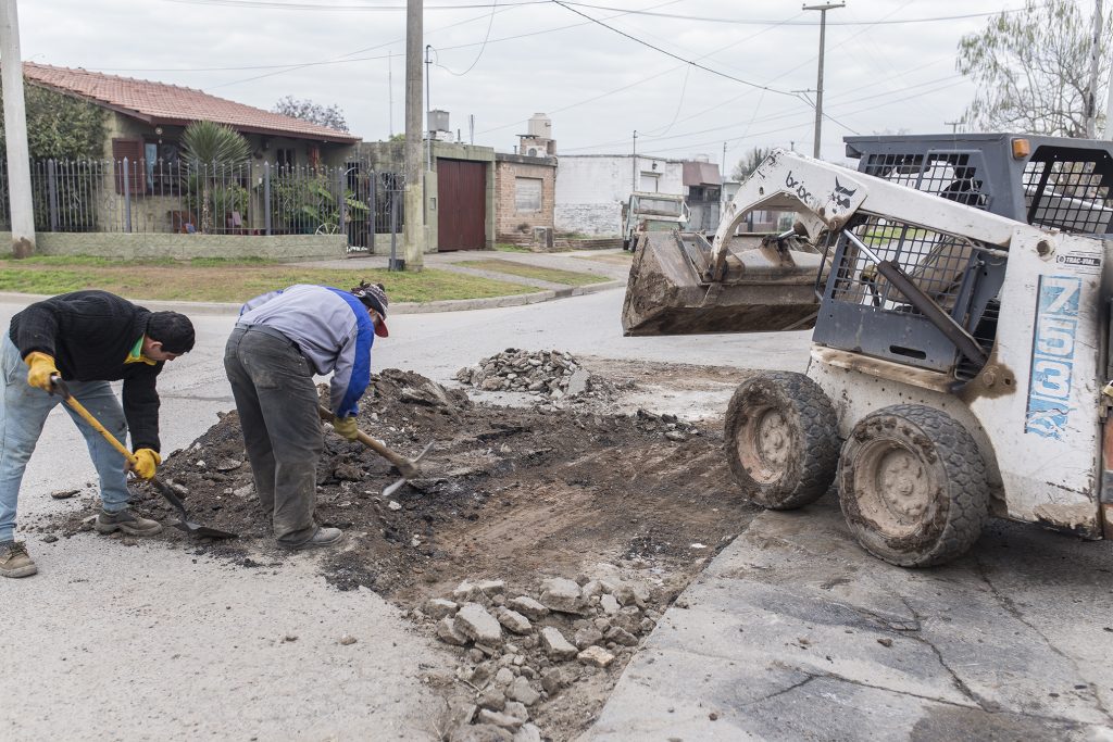 Bacheos de calles.