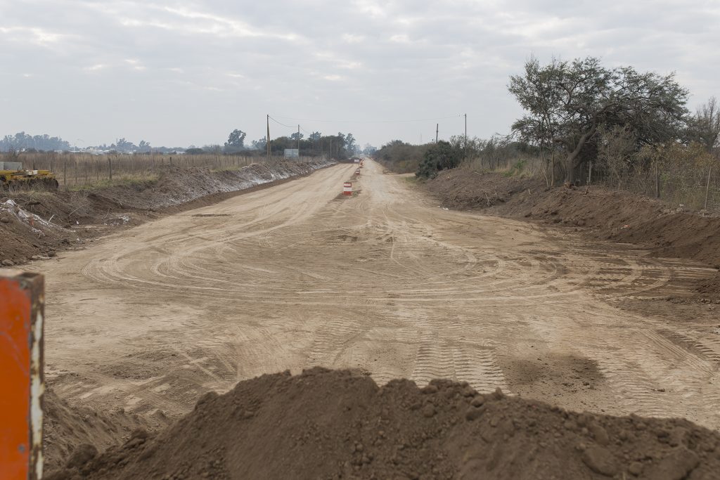 Trabajos en el acceso Oeste a la Avenida de Circunvalación.