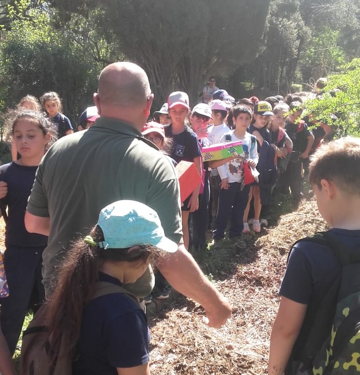 Niños de la Escuela Neuquén en el Vivero Municipal