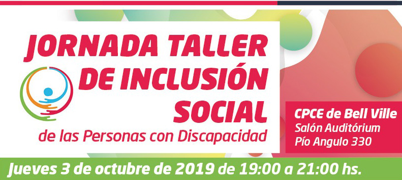 Inscripciones abiertas para el Taller de Inclusión Social.