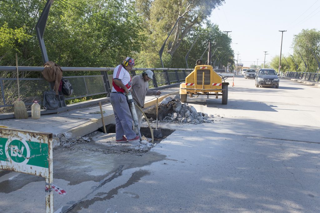 Reparaciones en el Puente Sturla