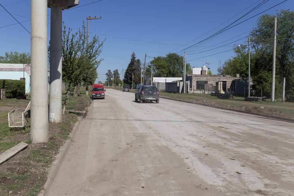 Tras el hormigonado ya se habilitaron dos calles al tránsito vehicular.