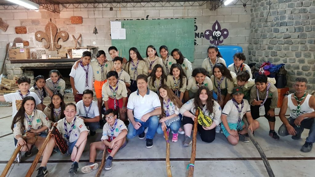 El intendente participó de un encuentro de scouts.