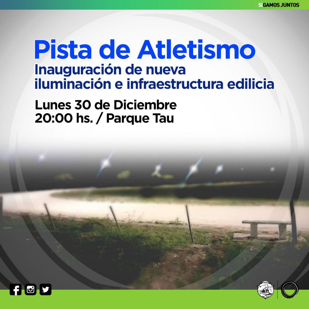 Esta noche se inaugura la iluminación de la pista municipal de atletismo.