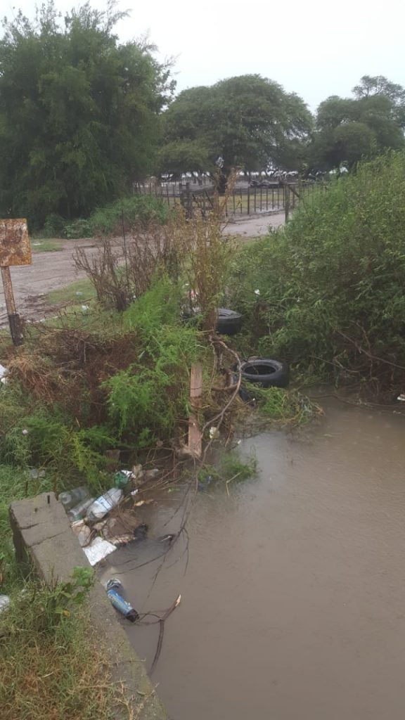 Los canales de desagües trabajaron correctamente para evacuar los 104,5 mm de lluvia.