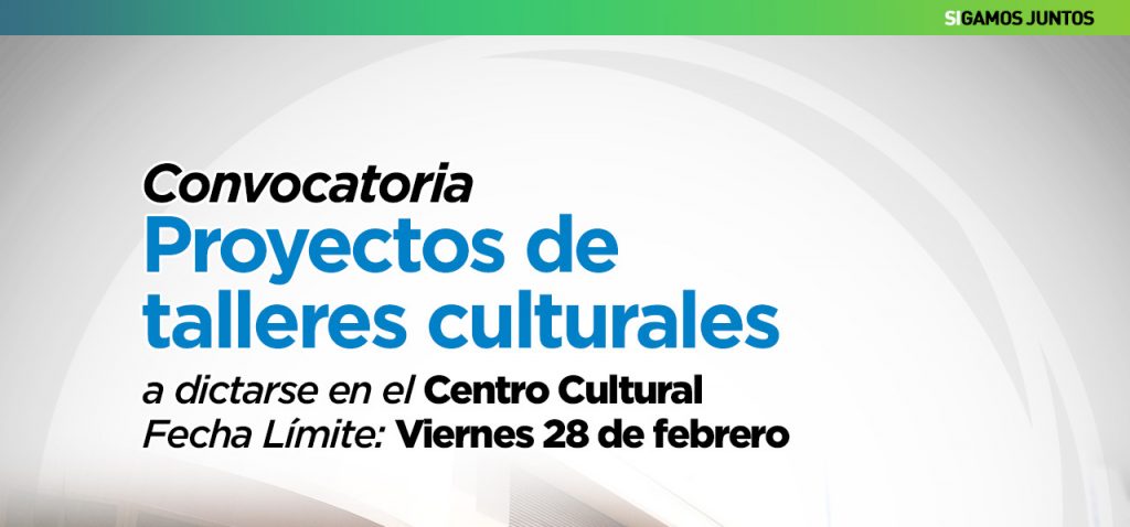 Se receptan propuestas de talleristas para el Centro Cultural Municipal.