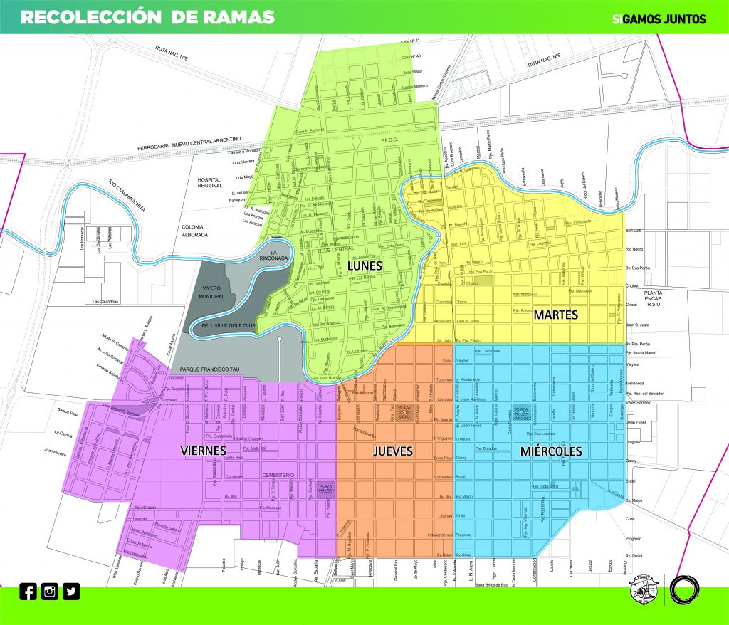 Reiteramos: Días y zonas para recolección de restos de poda.