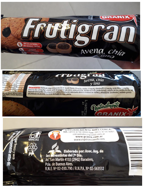 Recomendaciones de ANMAT antes de consumir las galletitas semilladas Frutigran.