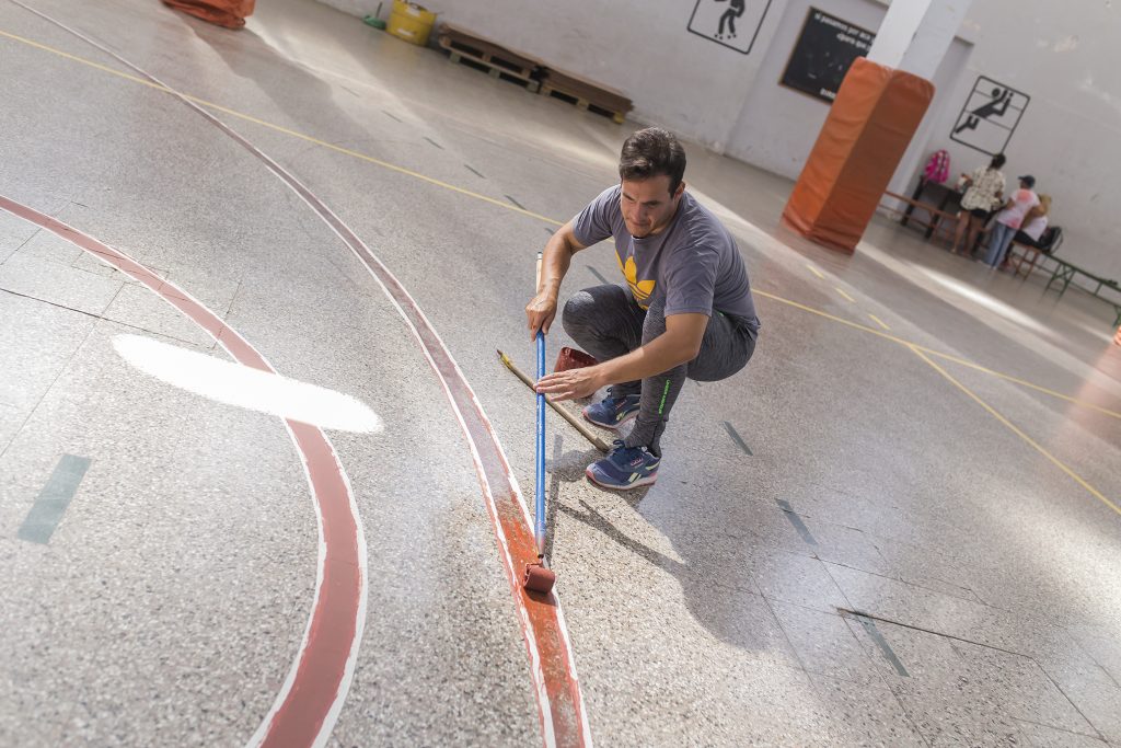 Acondicionamiento del salón municipal de usos múltiples como Núcleo Deportivo.