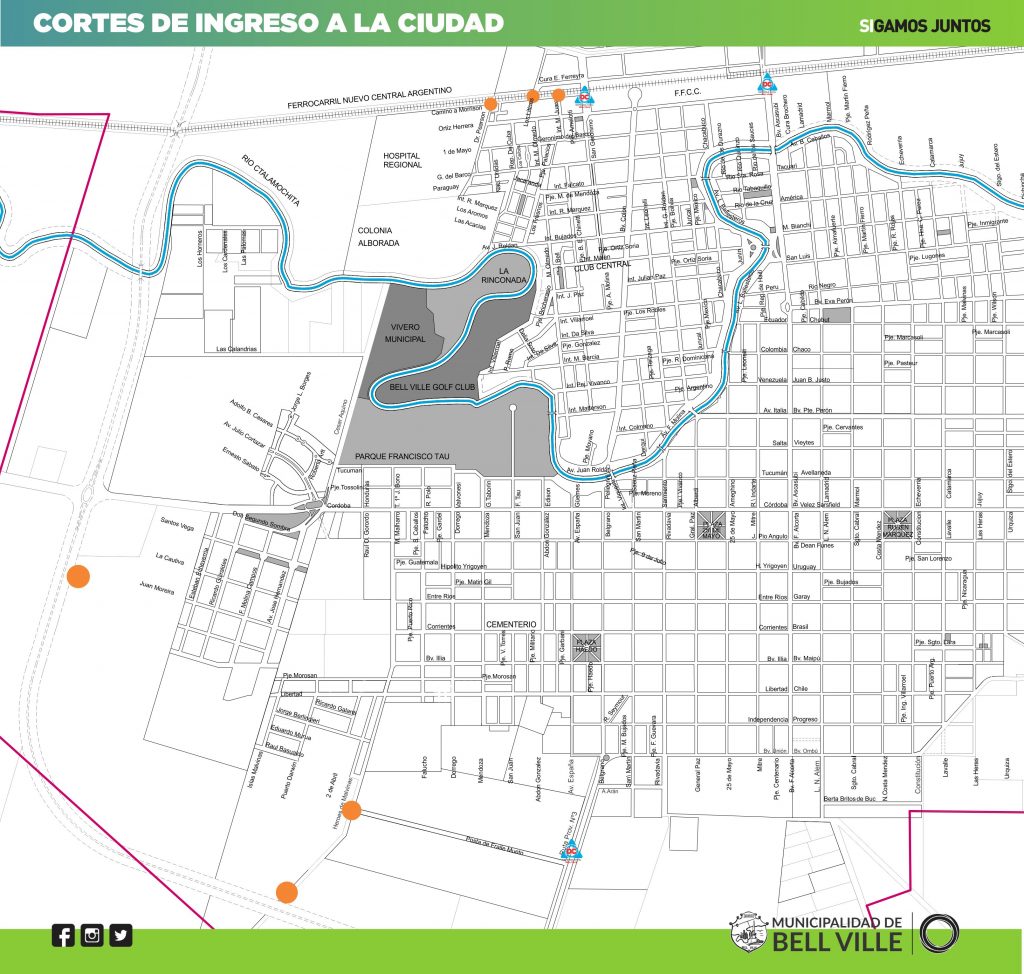 Cortes de tránsito en ingresos alternativos a la ciudad.