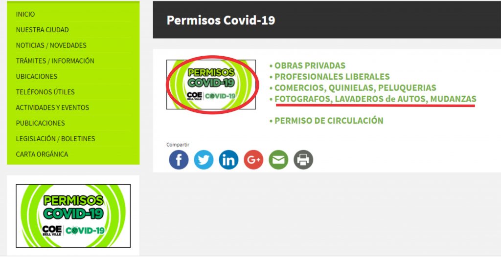 Se elevará al COE Central la habilitación para el funcionamiento de lavadero de autos, mudanzas y fotógrafos.