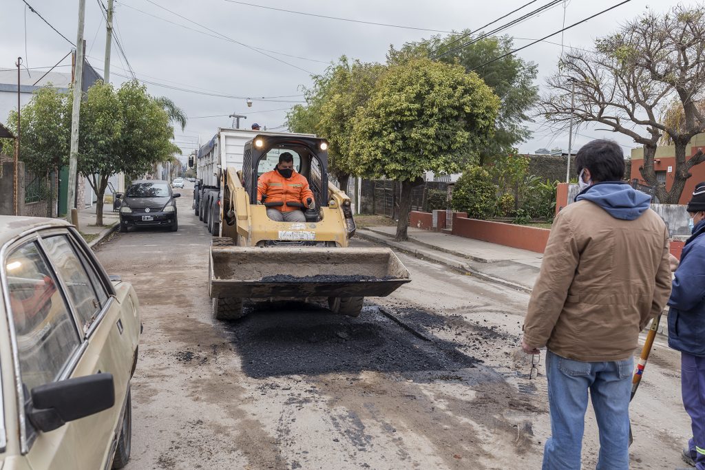 Bacheos en la zona sur de la ciudad