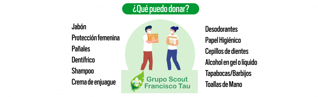 La Agrupación Scout prosigue la campaña de recolección de elementos de higiene personal.