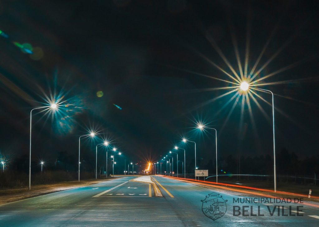 Se habilitó la iluminación de la rotonda de la Ruta 3 Sur.