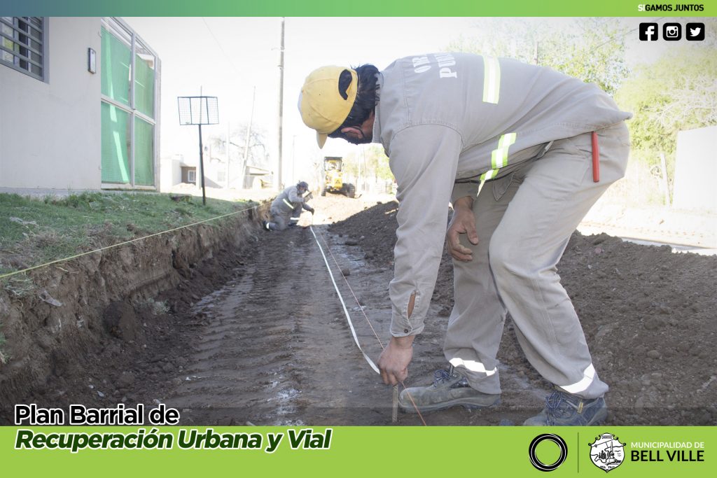 Comenzó la obra de cordón cuneta en calle Alem