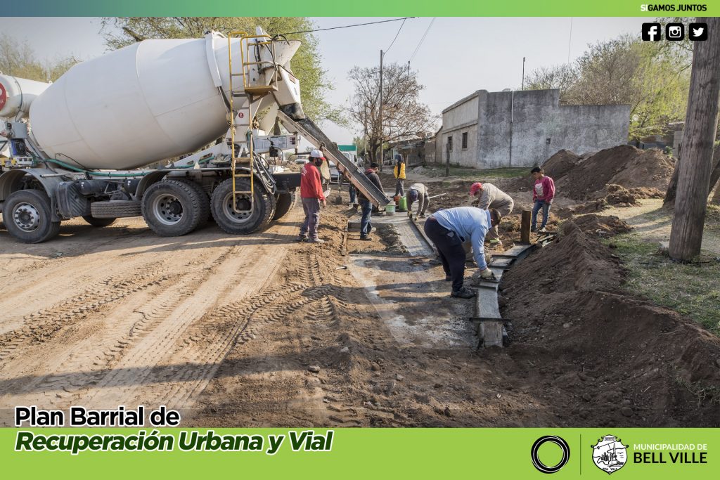 Está llegando a su fin la obra de cordón cuneta en calle Martín Malharro.