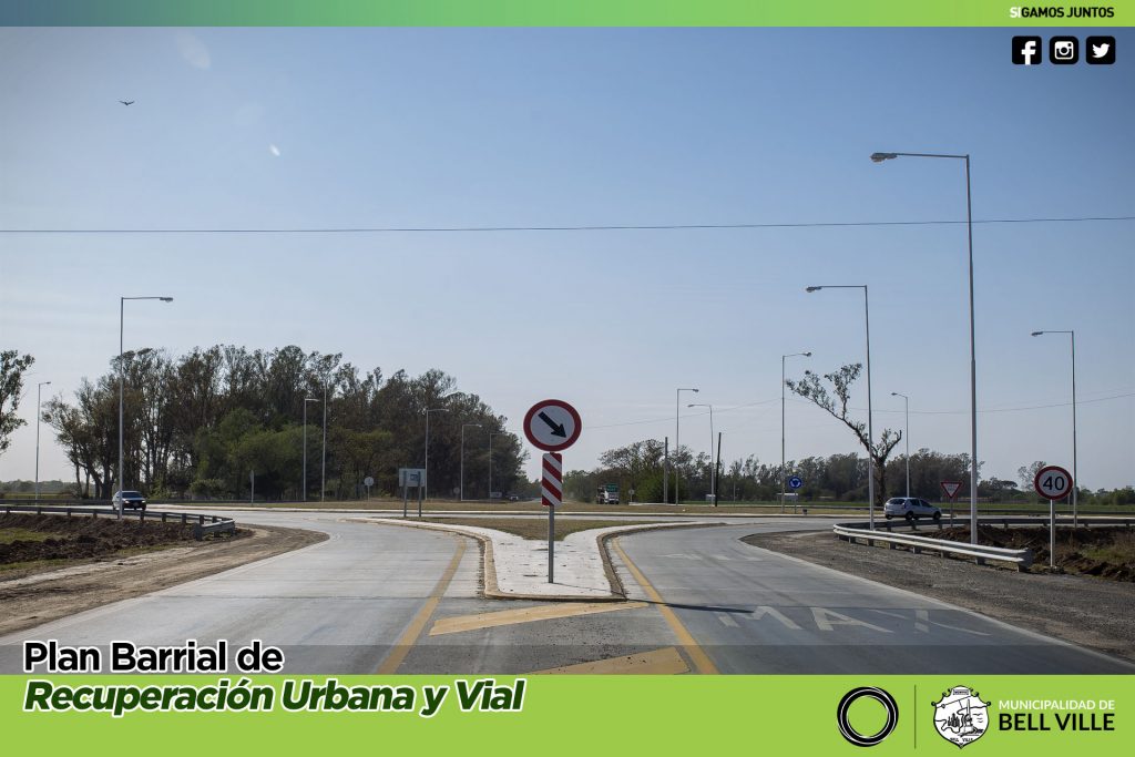 Obra municipal de iluminación de la Rotonda de Rutas 9 y 3.