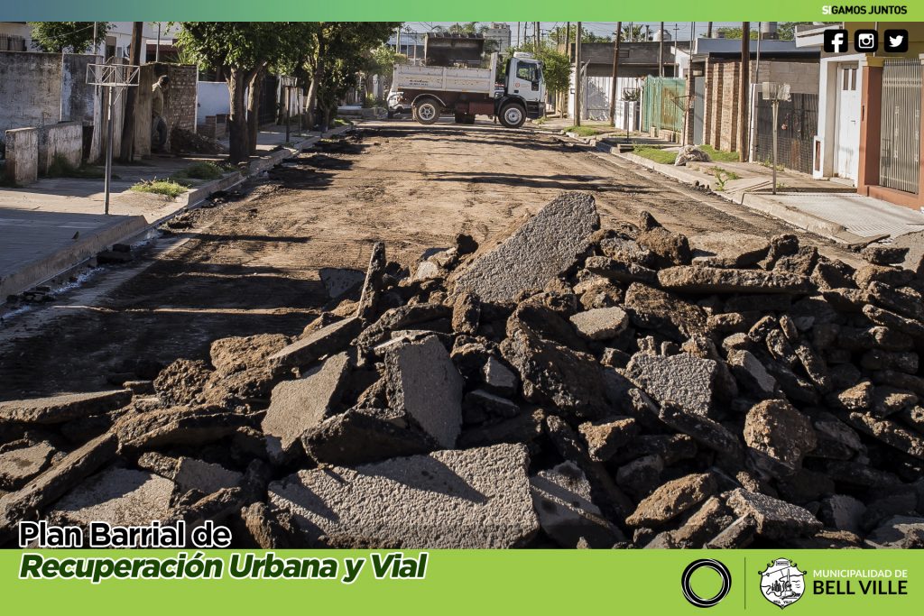 Comenzó el tratamiento con áridos en la deteriorada calle Mármol.