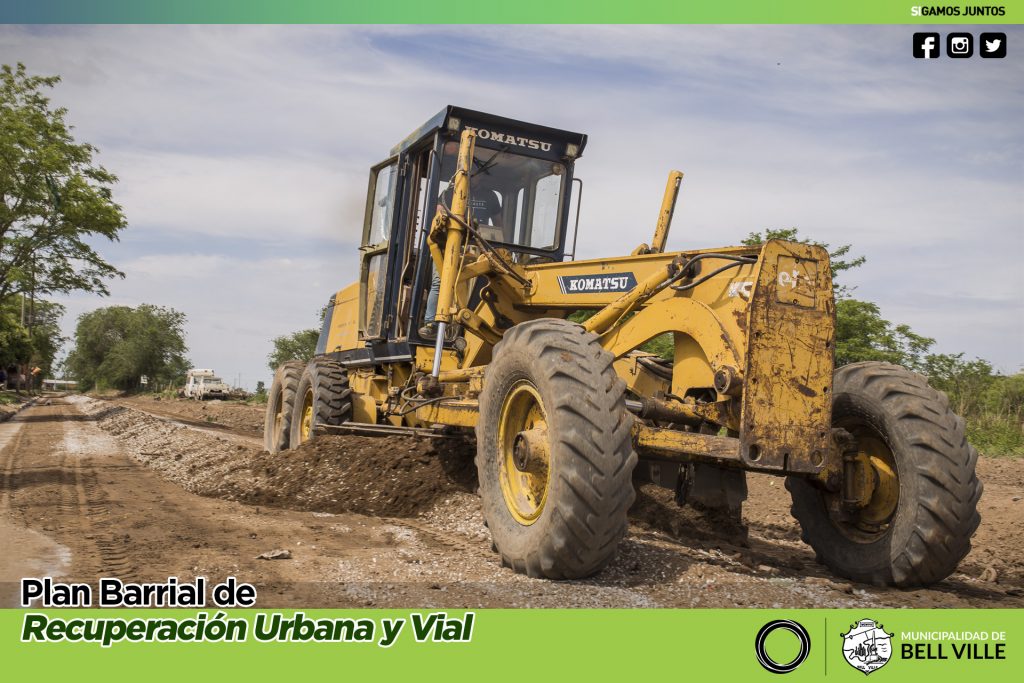 Reparaciones de calles de tierra y compactado en las con cordón cuneta.