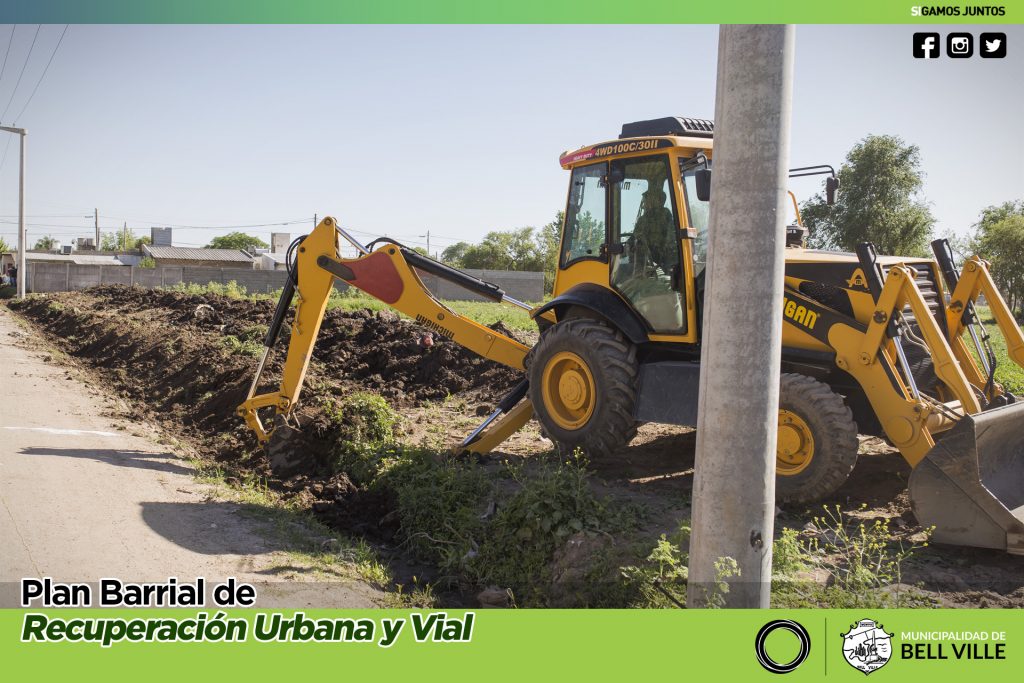 Comenzó la obra de cordón cuneta en calle Constitución.