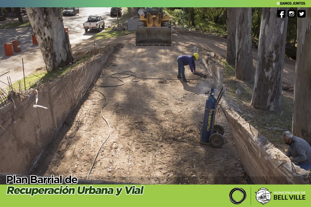 Preparativos generales para el inicio de la obra del puente de Avenida Güemes.