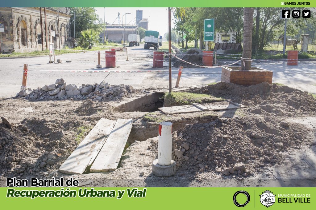 Tramos finales del canal de desagüe de la calle Cura Ferreyra.