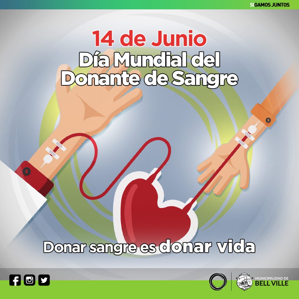 Hoy se conmemora el Día Mundial del Donante de Sangre.
