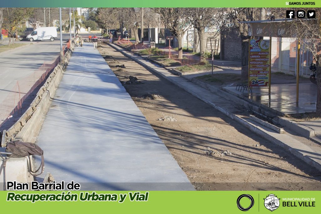 El hormigonado de calles no se detiene.