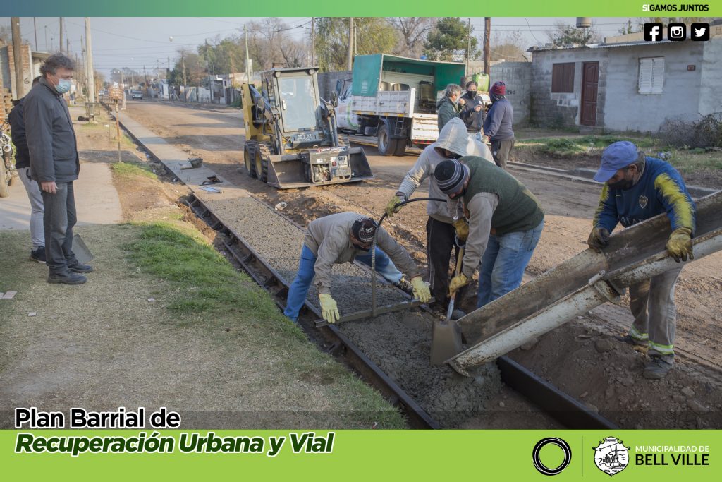 La próxima semana se inicia la obra de cordón cuneta en calle Río Negro.