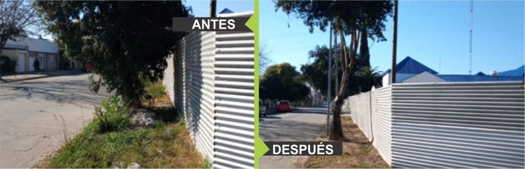 Por gestiones del Centro Vecinal Haedo se limpió un terreno de la Policía de Córdoba.