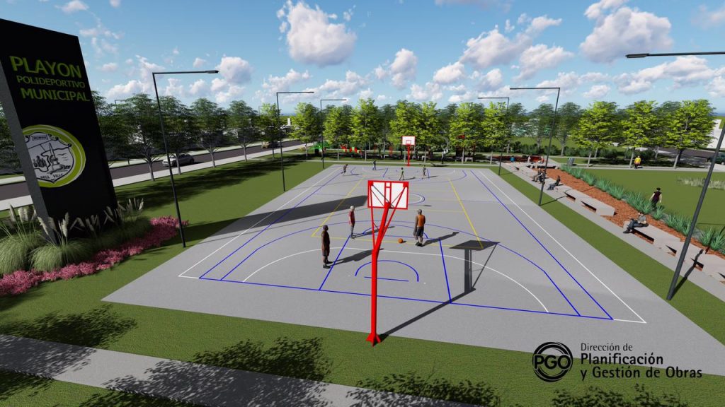 Construirán un playón deportivo en el nuevo barrio Malvinas Argentinas.
