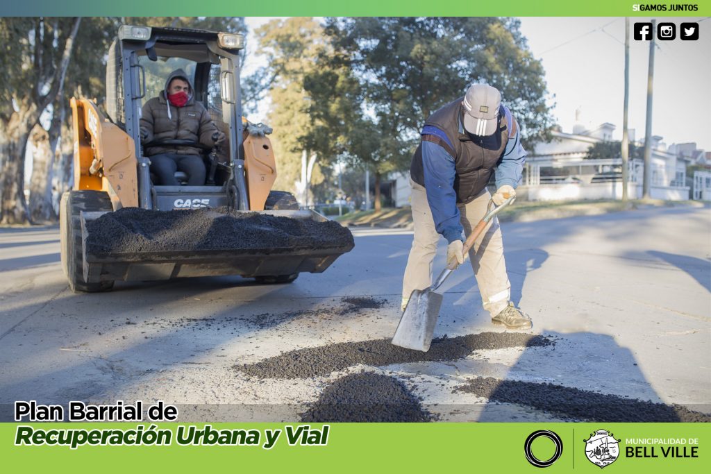 Mantenimiento de calles de asfalto.