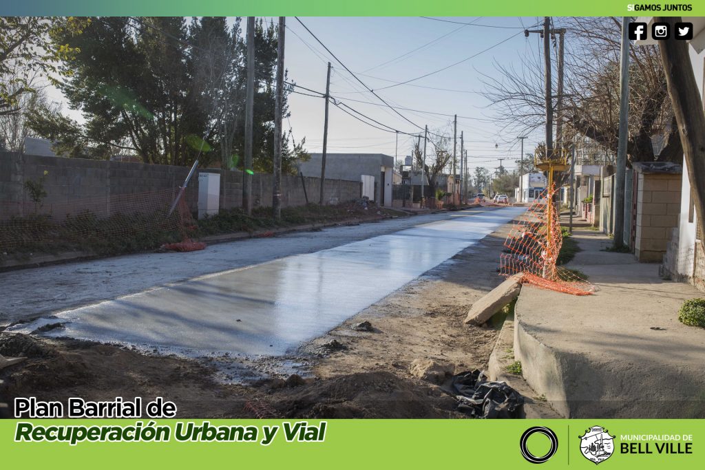 Está cumplimentada en más del 80% la primera etapa de hormigonado de calles.