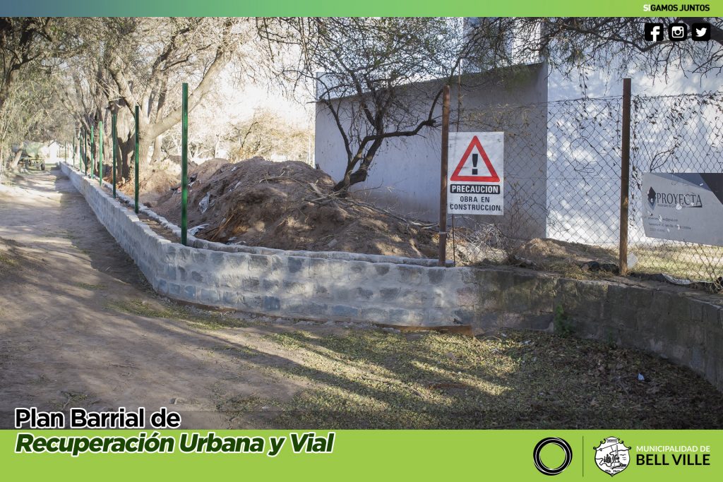 Se prosigue con la obra del cerco perimetral en torno al Parque Tau.