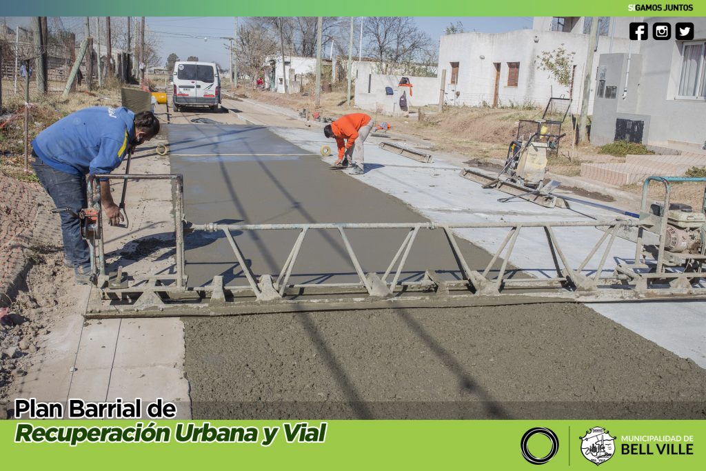 Está próxima a concluir la primera parte del hormigonado de calles.