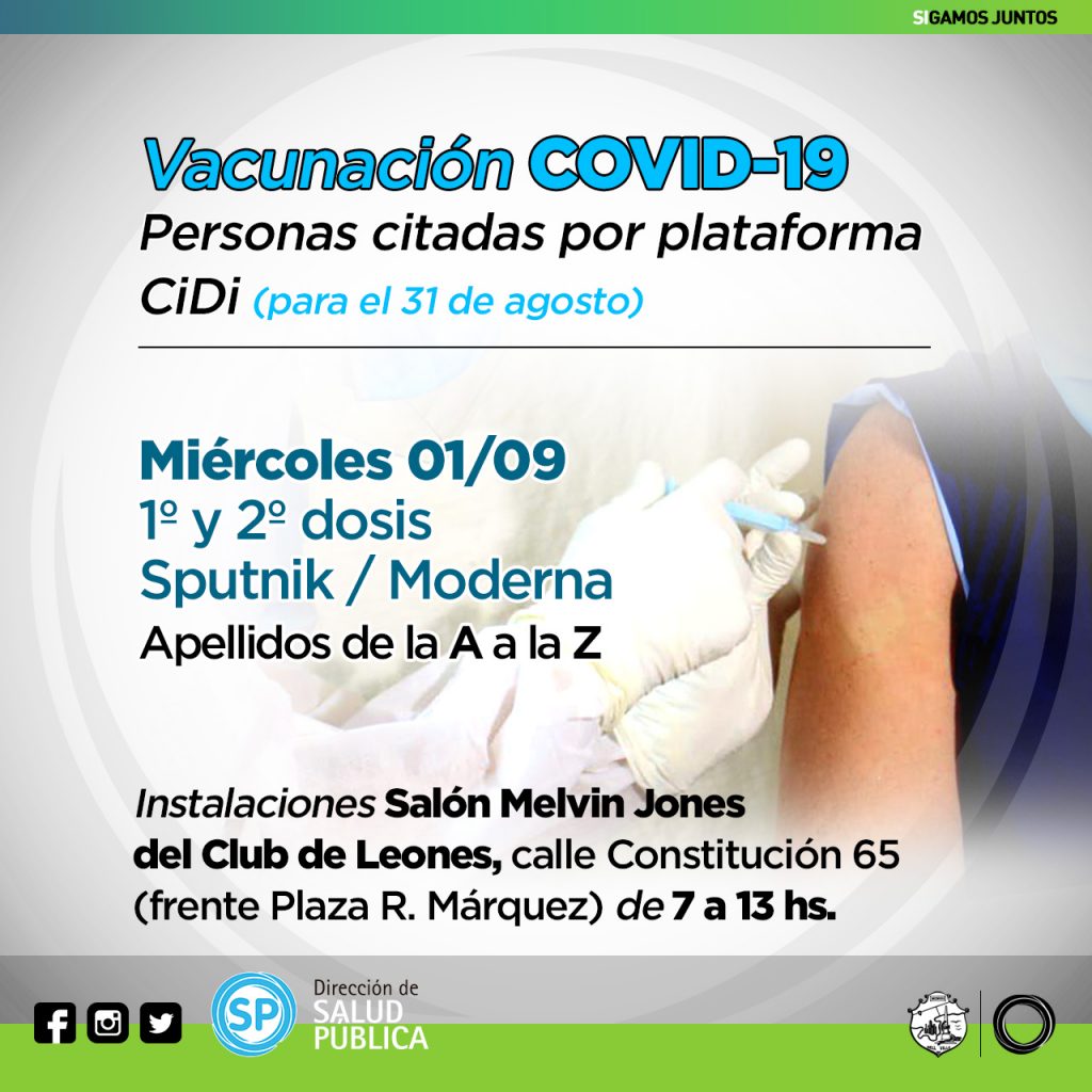 Nuevos días para vacunaciones contra el Covid 19.