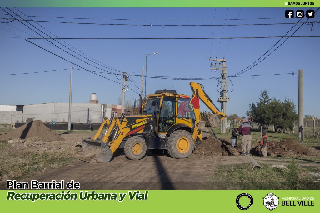 Tareas de alcantarillado en barrio Praderas del Sur