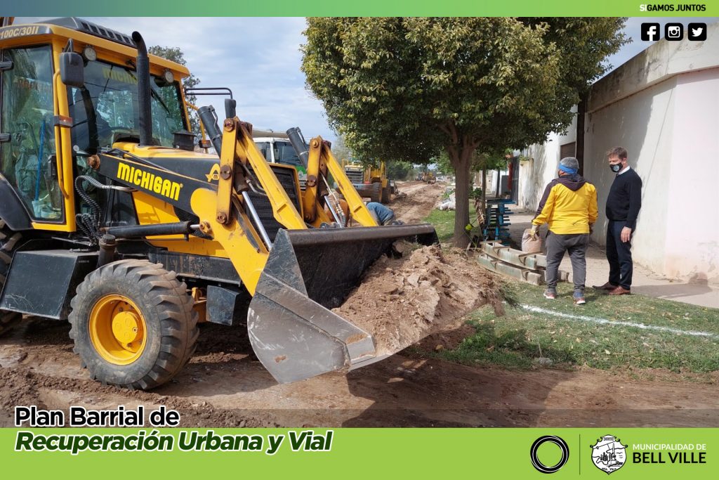 Se inició la obra de cordón cuneta en calle Perito Moreno
