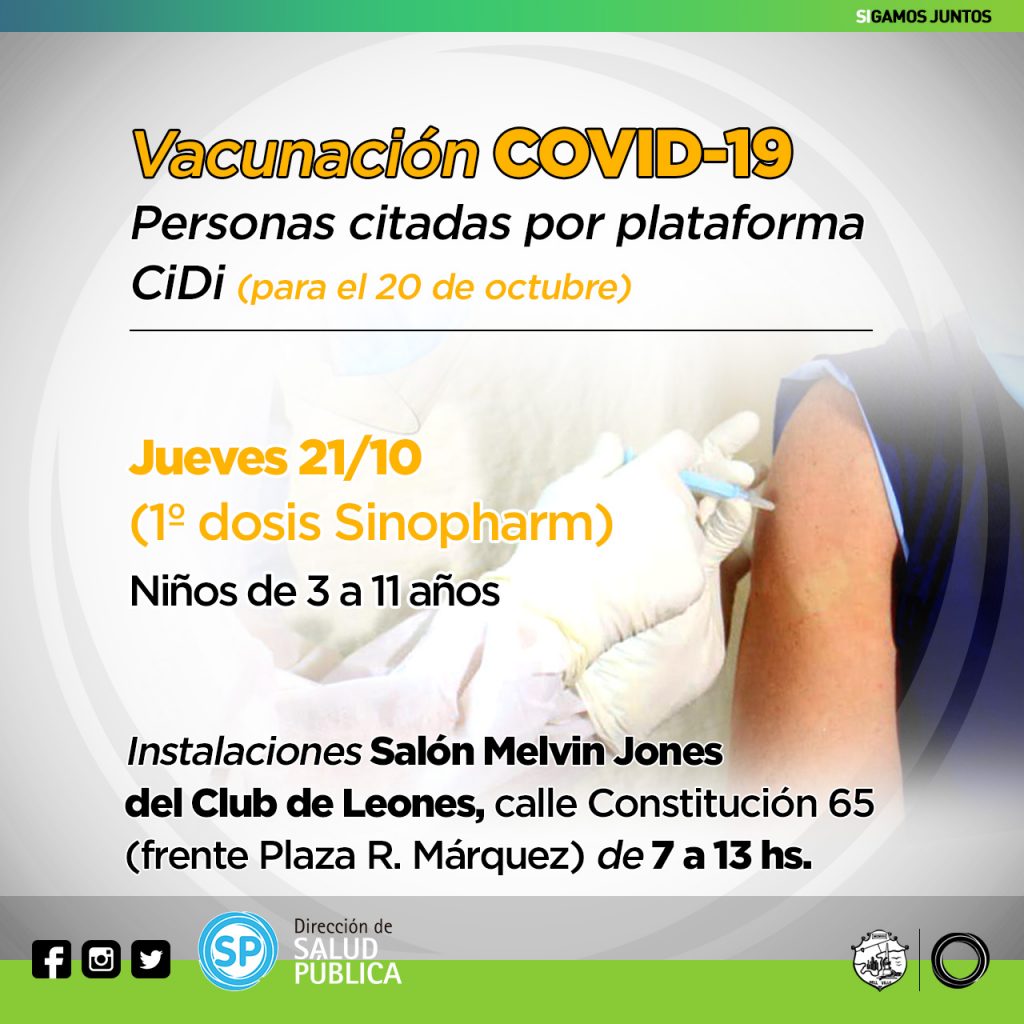 Mañana y el jueves proseguirá la vacunación a personas citadas para los días 19 y 20