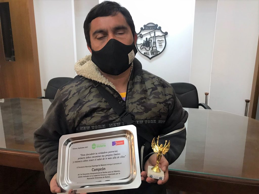 Roberto Arias obtuvo el Campeonato Interprovincial de Bochas para personas ciegas en Entre Ríos