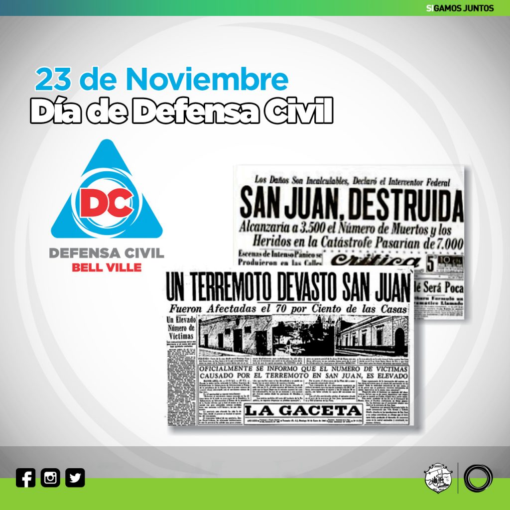 El 23 de noviembre: Día Nacional de la Defensa Civil en la Argentina