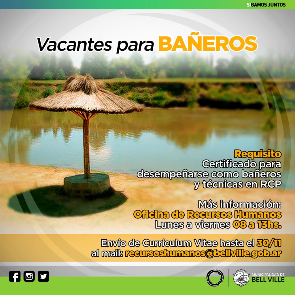 Permanece abierto el llamado de guardavidas balnearios municipales