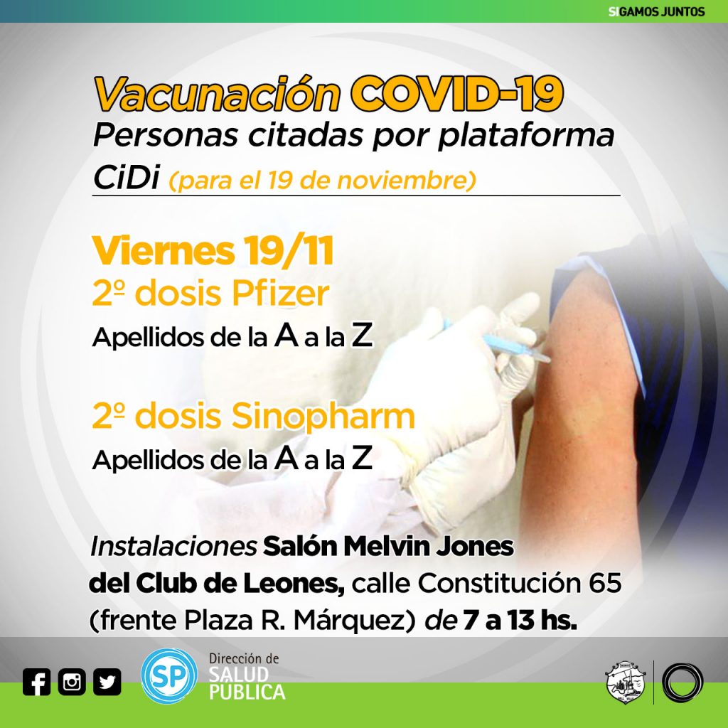 Covid 19: 563 inoculaciones, sin casos positivos y un alta de la variante Delta