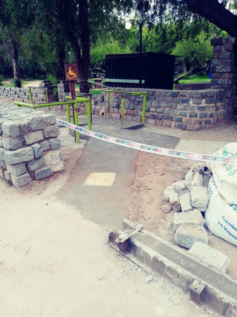 Quedó habilitada una rampa en el ingreso al Parque Tau