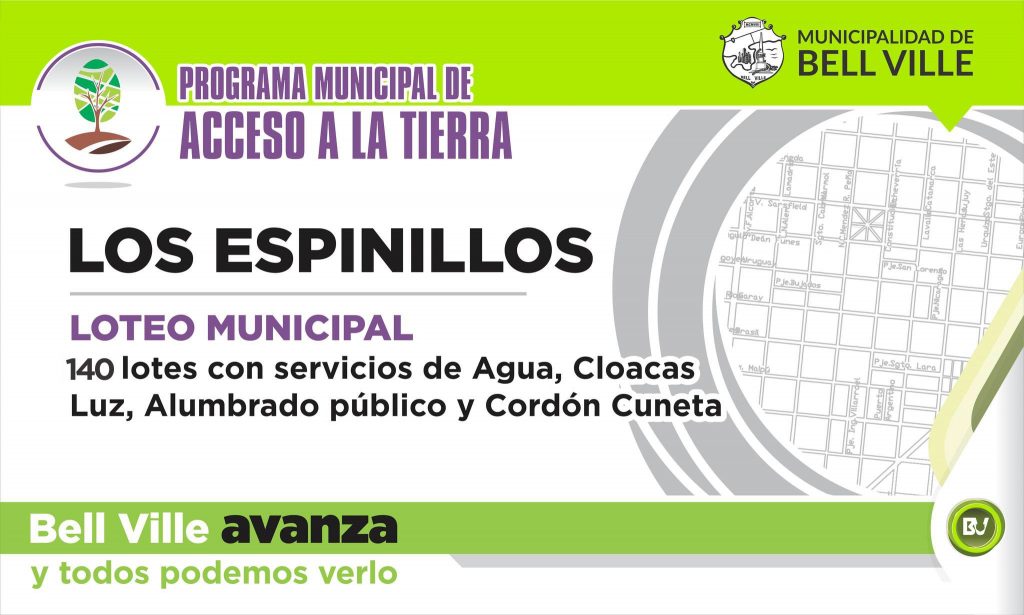 Mañana se entregan a sus adjudicatarios 140 lotes del barrio Los Espinillos