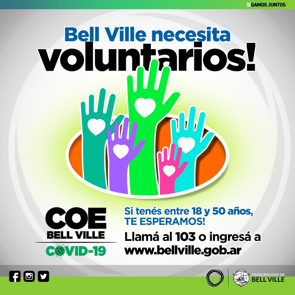 Se relanza el llamado a voluntarios para colaborar en testeos y vacunaciones
