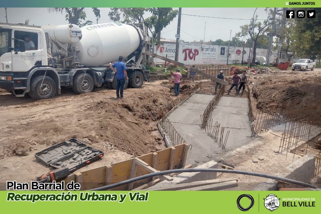 Prosigue la construcción de los desagües pluviales en bulevares Alcorta, Illia y Maipú