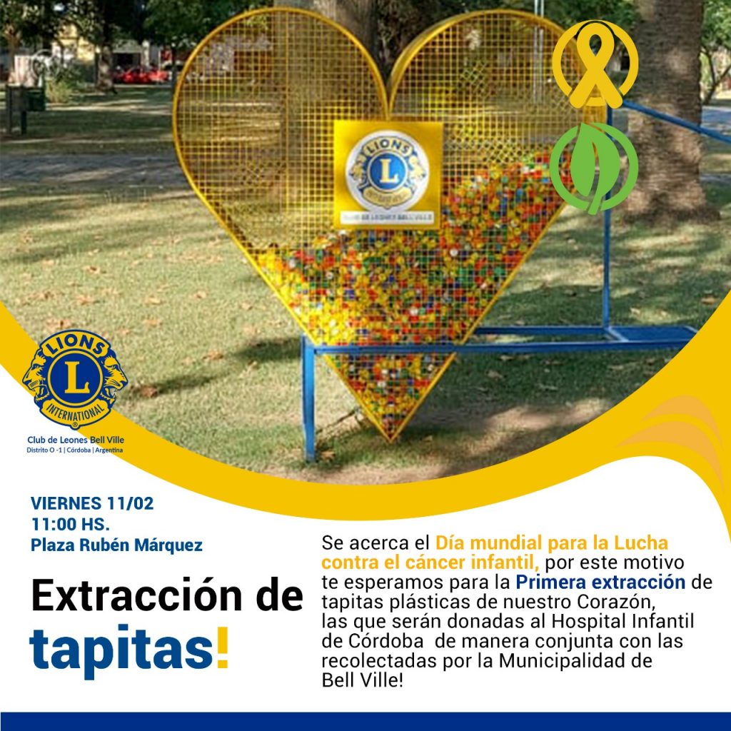 Acciones del Club de Leones por el Día del Cáncer Infantil